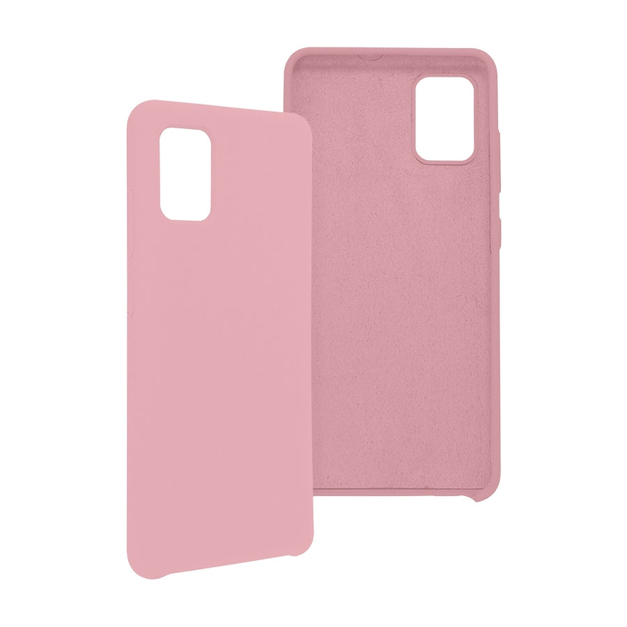 Funda Ghia De Silicon Color  Rosa Con Mica Para Samsung A51S