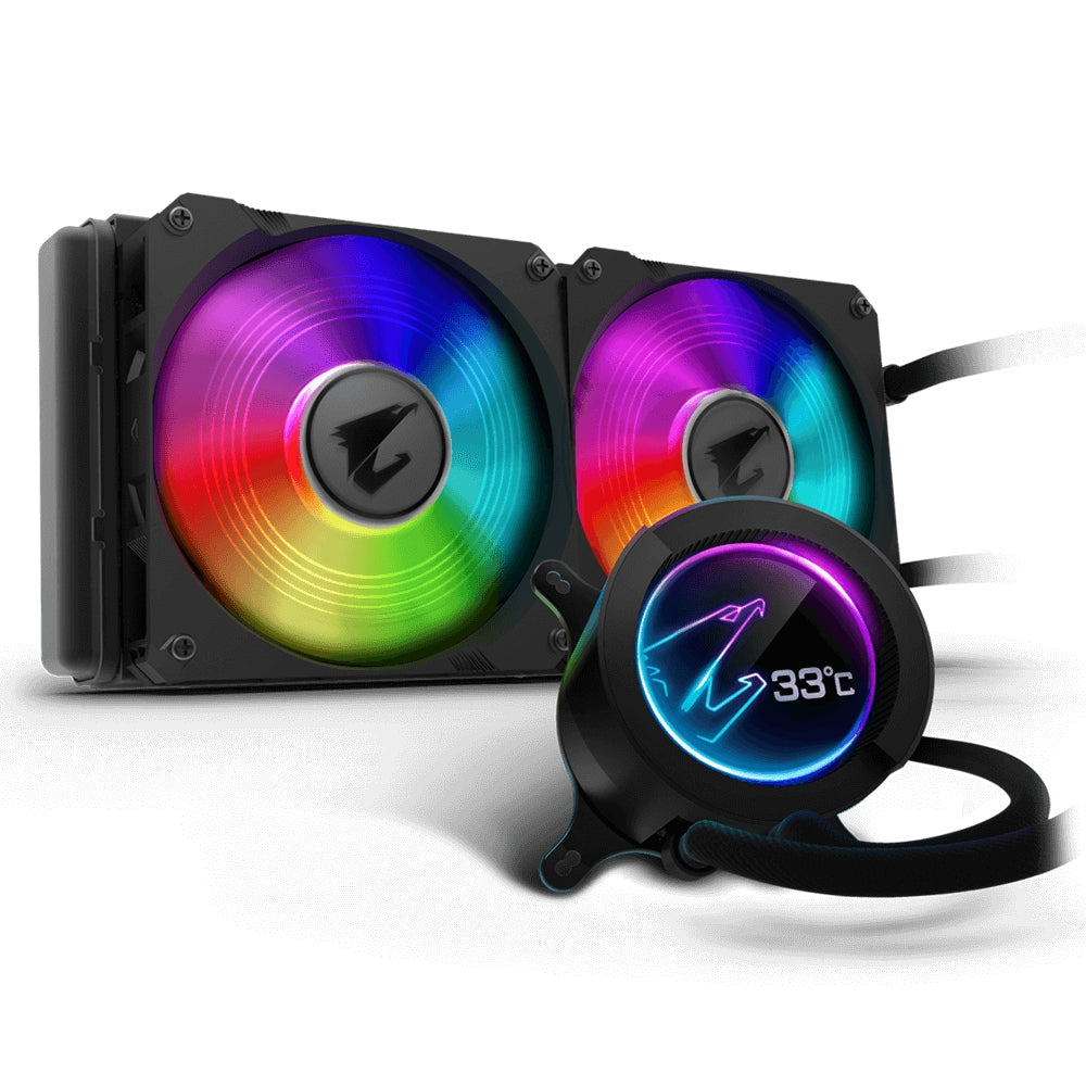 Disipador De Enfriamiento Liquido Gigabyte Aorus Liquid Cooler 280/240Mm/S-1200/Am4/Rgb