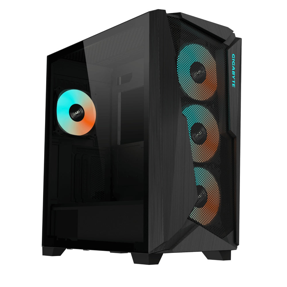 Gabinete Gigabyte Gb-C301G Midi-Tower Pc Plástico Acero Vidrio Templado Atxeatxmicro-Atxmini-Itx Negro