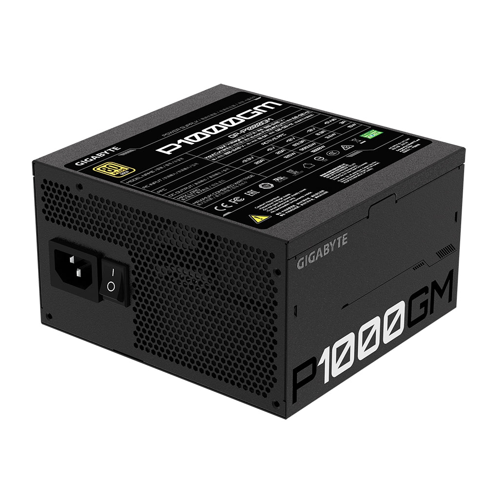 Fuente De Poder Gigabyte 1000W/80 Plus Gold/Negro/Atx/Modular