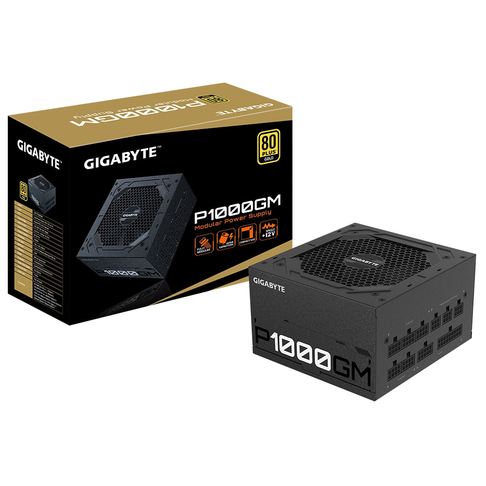 Fuente De Poder Gigabyte 1000W/80 Plus Gold/Negro/Atx/Modular