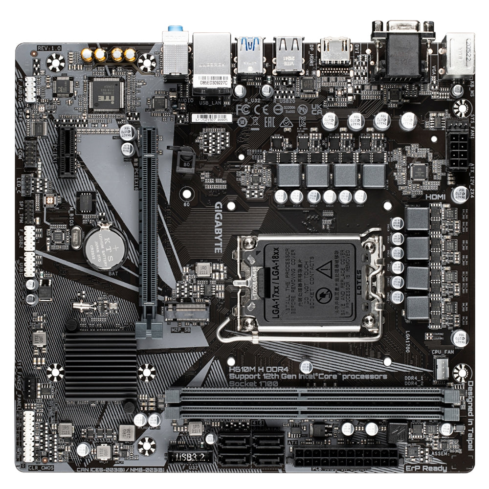 Motherboard Gigabyte H610M Ddr4 64 Gb Intel Lga1700 Micro Atx