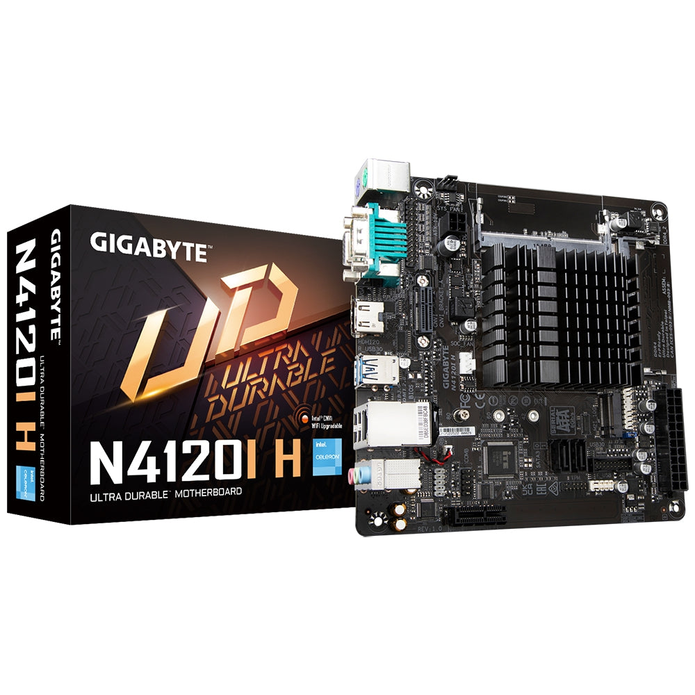 Mb Gigabyte Cpu Integrado Intel Celeron  N4120 /2X Dimm Ddr4 2400/2133 Mhz /1 Hdmi/4Xusb /Mini Itx/Gama Basica