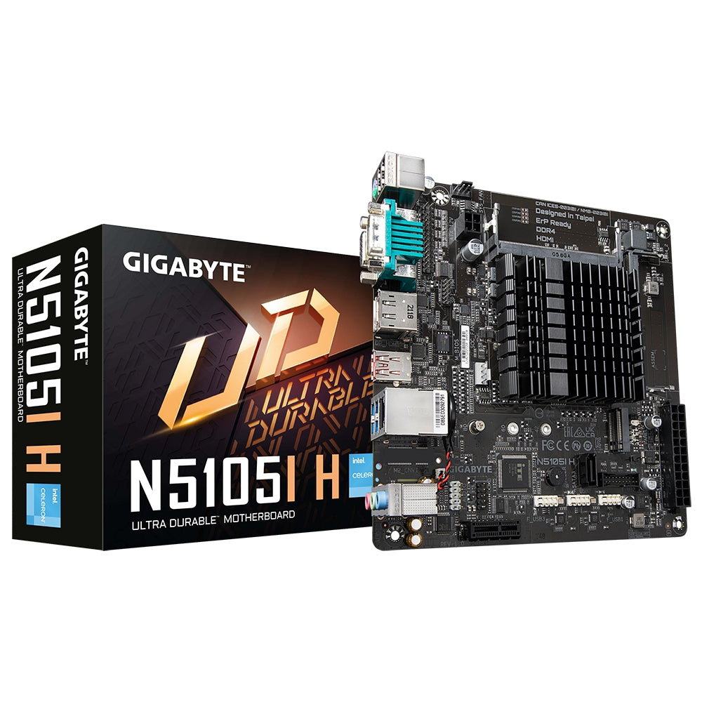 Mb Gigabyte Cpu Integrado Intel Celeron  N5105 /2X So-Dimmddr4 2400/2133 Mhz /1 Hdmi/4Xusb /Mini Itx/Gama Basica