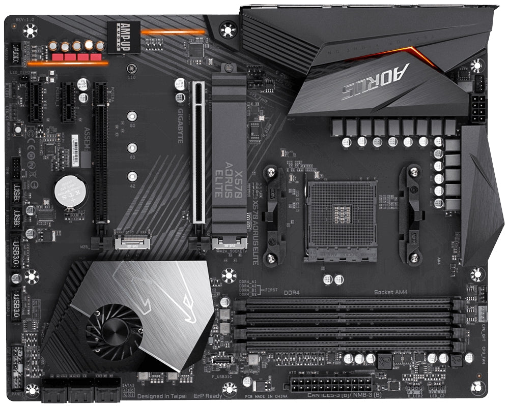 Mb Gigabyte X570 Amd S-Am4 3Ra Gen/4Xddr4 3200/Pcie 4.0/Hdmi/4Xusb 3.2/M.2/Atx/Gama Alta/Gamer/Rgb