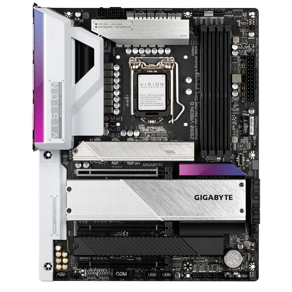 Mb Gigabyte Z590 Intel S-1200 11A Gen/4Xddr4 2933Mhz/Pcie 4.0/Hdmi/Dp/6Xusb 3.2/2X Usb-C/M.2/Atx/Gama Alta/Gamer