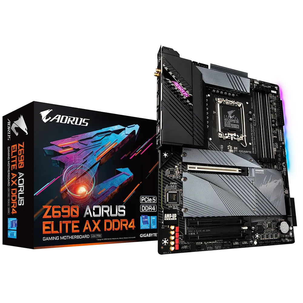 Mb Gigabyte Z690 Intel S-1700 12Gen/4Xddr4 3200Mhz/Pcie 16X/Dp/Hdmi/2Xusb 3.2/Usb-C/M.2/Wifi/Bluetoth/Atx/Gama Alta/Gamer