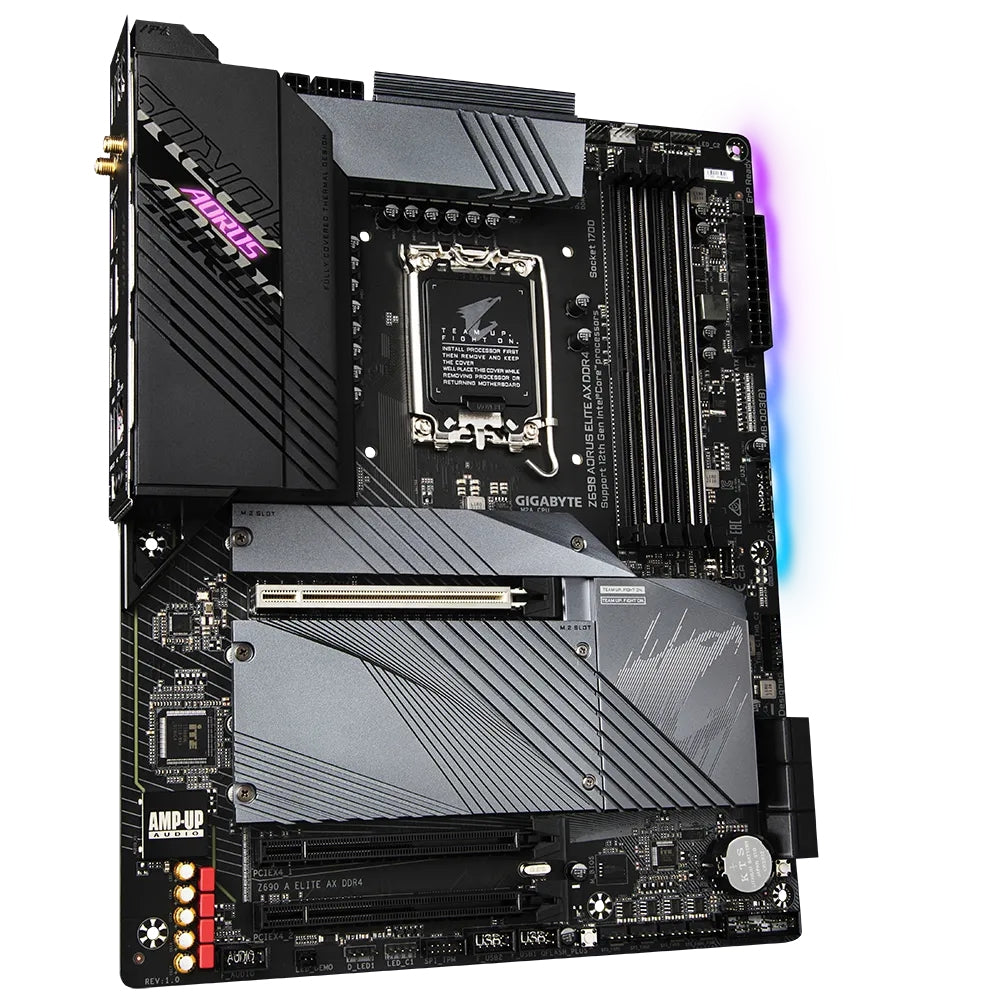 Mb Gigabyte Z690 Intel S-1700 12Gen/4Xddr4 3200Mhz/Pcie 16X/Dp/Hdmi/2Xusb 3.2/Usb-C/M.2/Wifi/Bluetoth/Atx/Gama Alta/Gamer