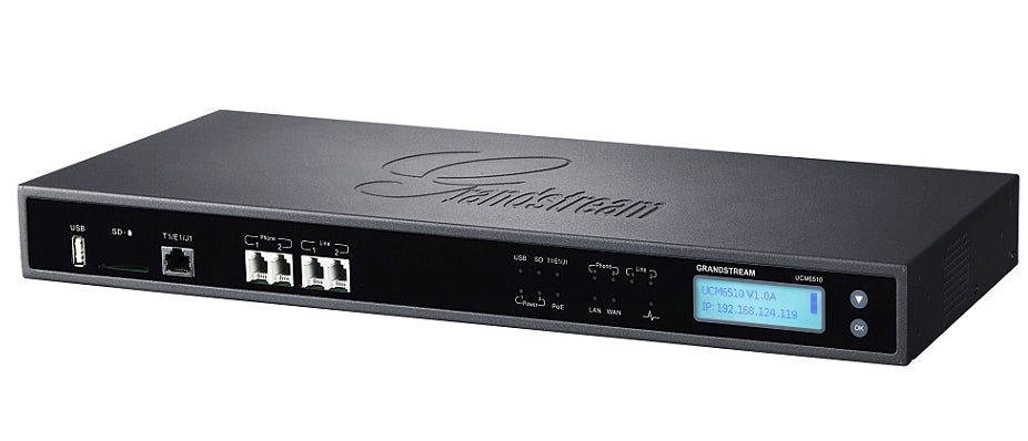 Central Telefónica Grandstream Ucm6510 2000 Usuario(S) Negro Ip Pbx (Private & Packet-Switched) System