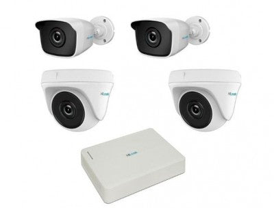 Sistema Completo De Cctv Hilook Kit7202Bd Policarbonato 4 H.264 720P (1Mp)