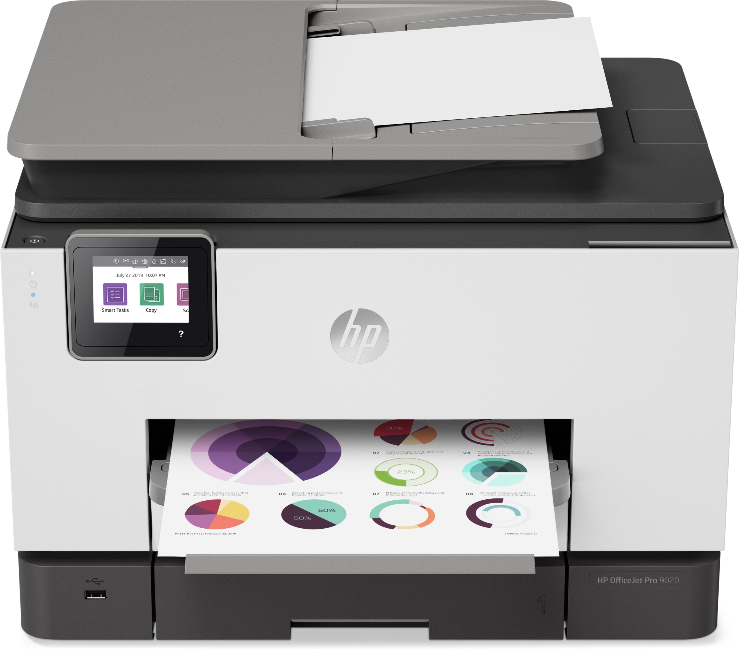 Impresora Todo-En-Uno Hp Officejet Pro 9020 Inyección Térmica 30000 Páginas Por Mes 39 Ppm 4800 X 1200 Dpi 512 Mb