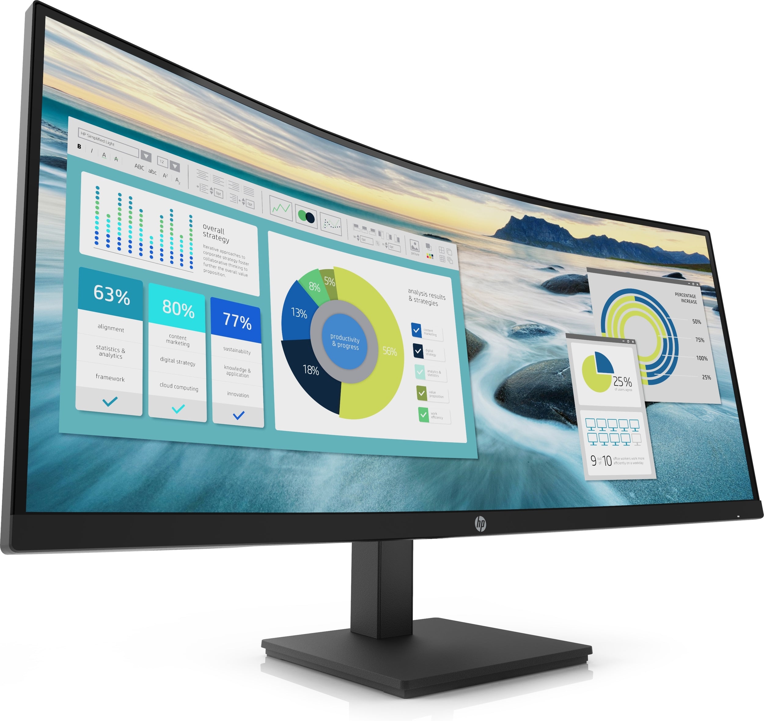 Monitor Hp P34Hc G4/ Ips-Led 34 Curvo/ Resolucion 3440X1440/ Bocinas/ Dp-Hdmi/ 4 Puertos Usb 3.2/ 1 Usb-Type C (Carga 65W)/ Cables Hdmi-Usb C-Dp/ No Rj45/ No Webcam/ Vesa 100/ 3-3-0