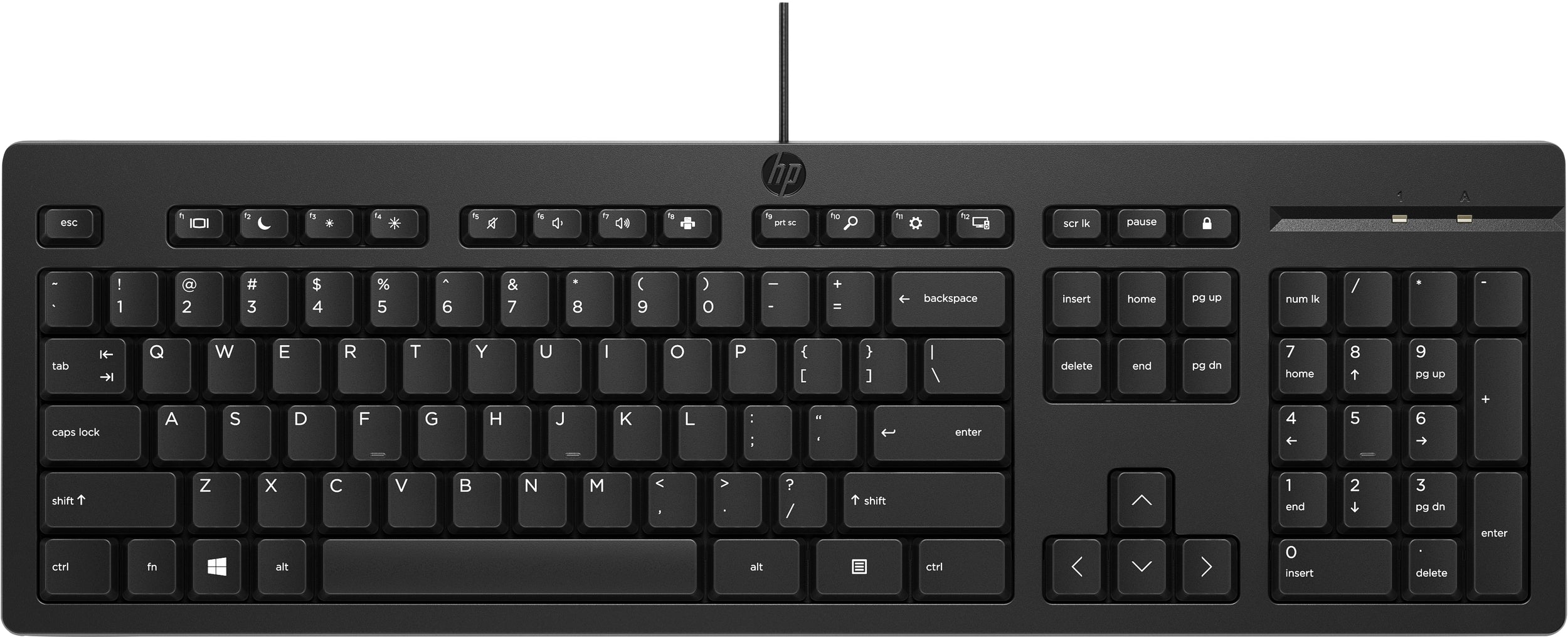 Teclado Alambrico Hp 25 Qwerty Espa Negro Usb