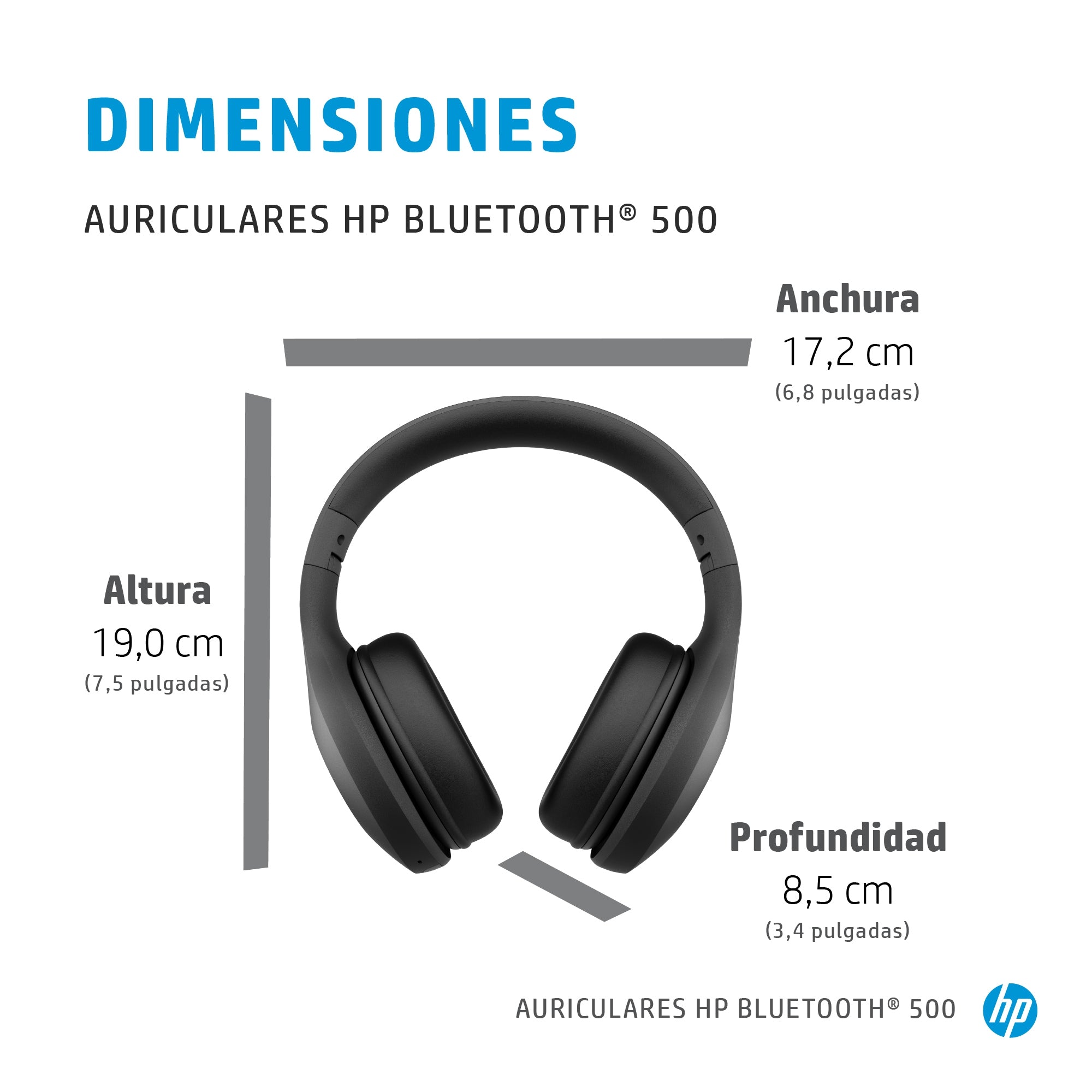 Audífonos Bluetooth® Hp 500Negro