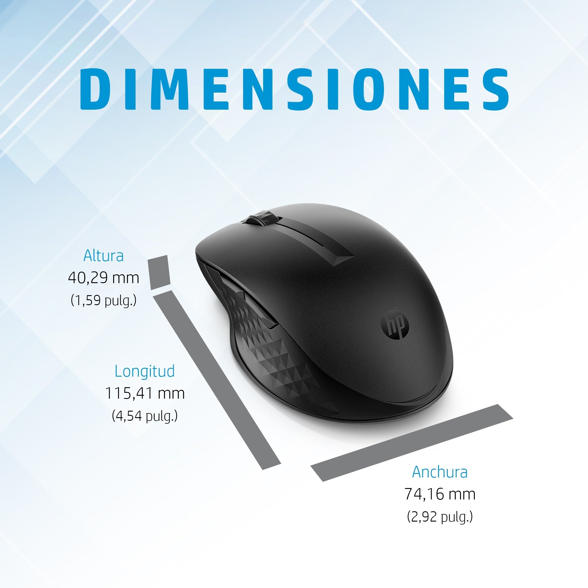 Mouse Hp 3B4Q5Aa Inalámbrico 435 Llave Usb; 1 Batería Garantía Año