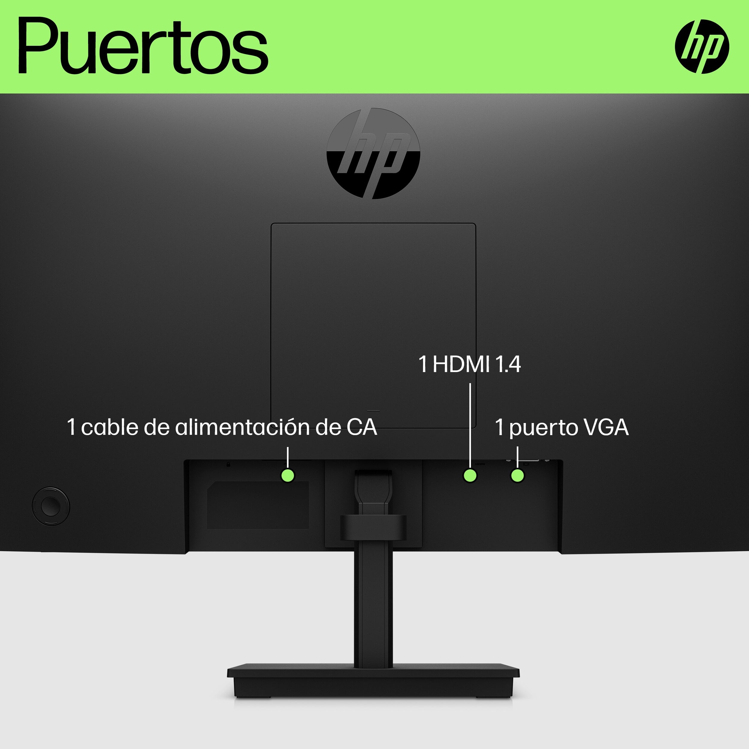 Monitor LED HP P22v G5 de 21, Resolución 1920 x 1080 (Full HD