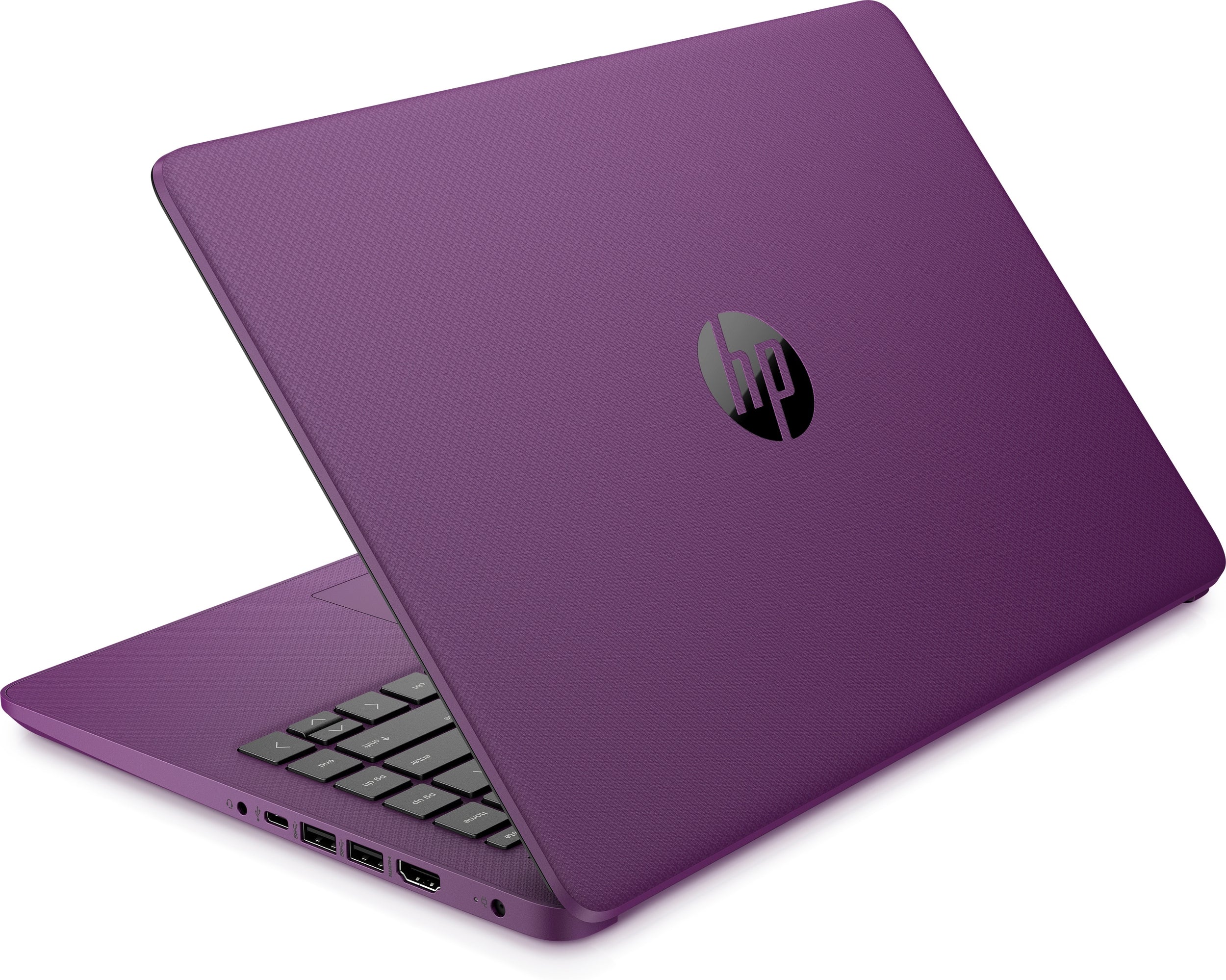 Notebook Consumo Hp 14-Fq1005La Amd Ryzen 3 5300U 2.60 - 3.80 Ghz / 8Gb / 256Gb Ssd / 14 Fhd / No Dvd / Win 11 Home / 1-1-0 / Morado Borgoña