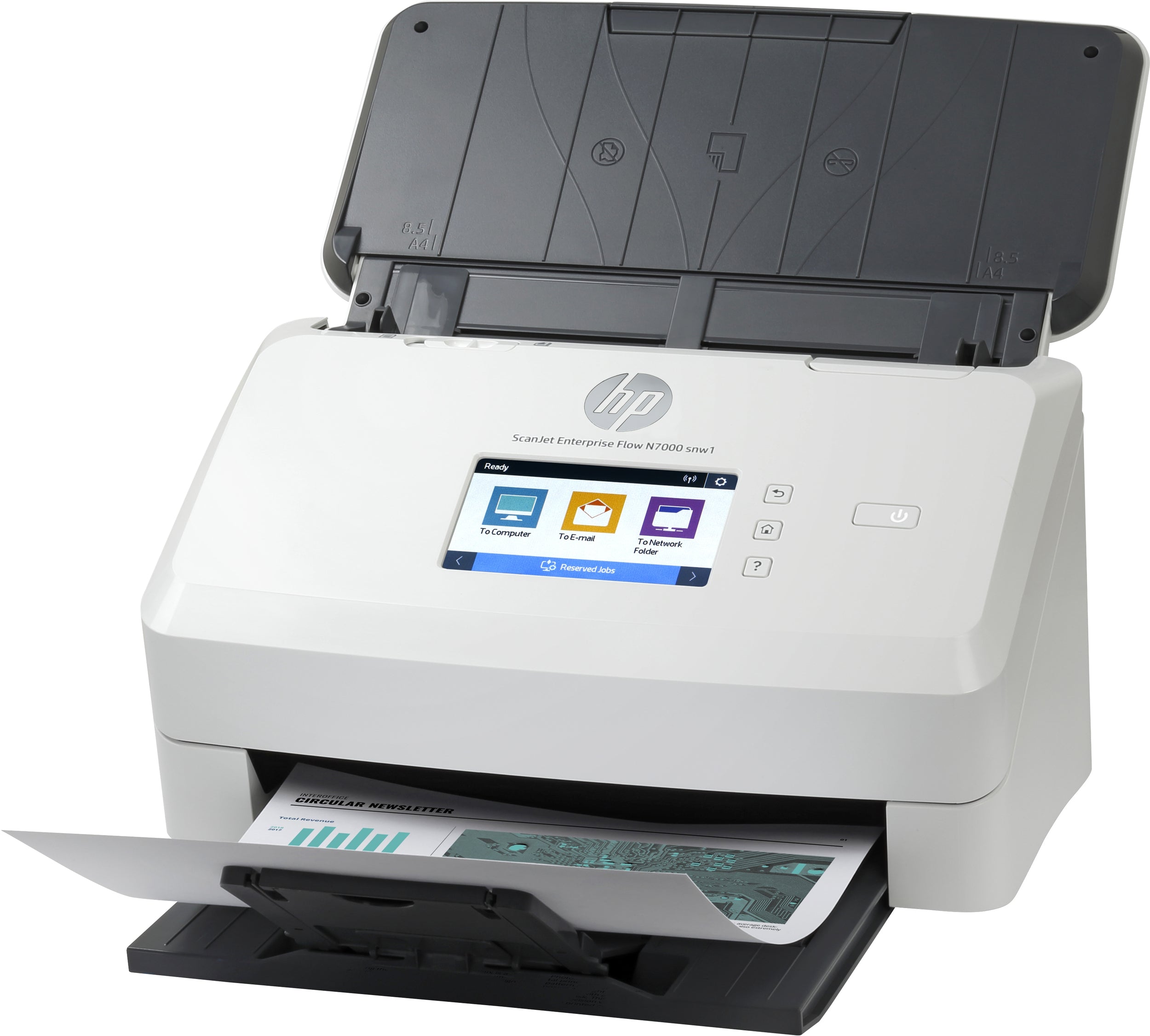 Scanner Ops Hp Enterprise Flow N7000 Snw1, 75 Ppm/150 Ipm, 300 Dpi, Adf, Usb, Wfi, Ethernet, Duplex, Fotografico.