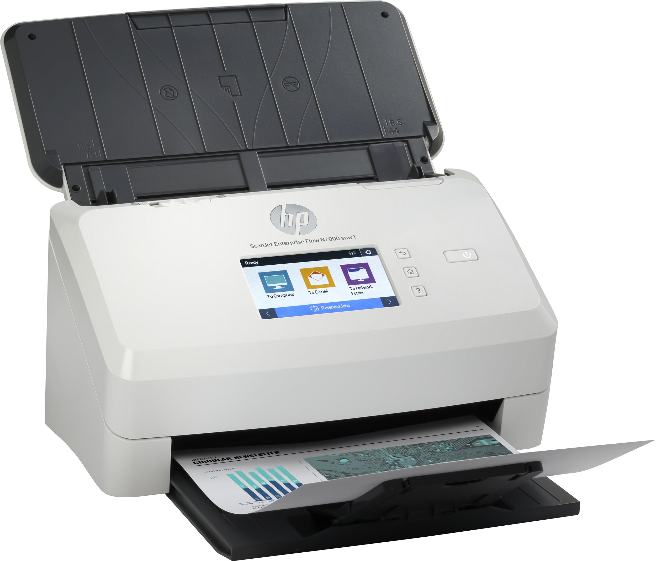 Scanner Ops Hp Enterprise Flow N7000 Snw1, 75 Ppm/150 Ipm, 300 Dpi, Adf, Usb, Wfi, Ethernet, Duplex, Fotografico.