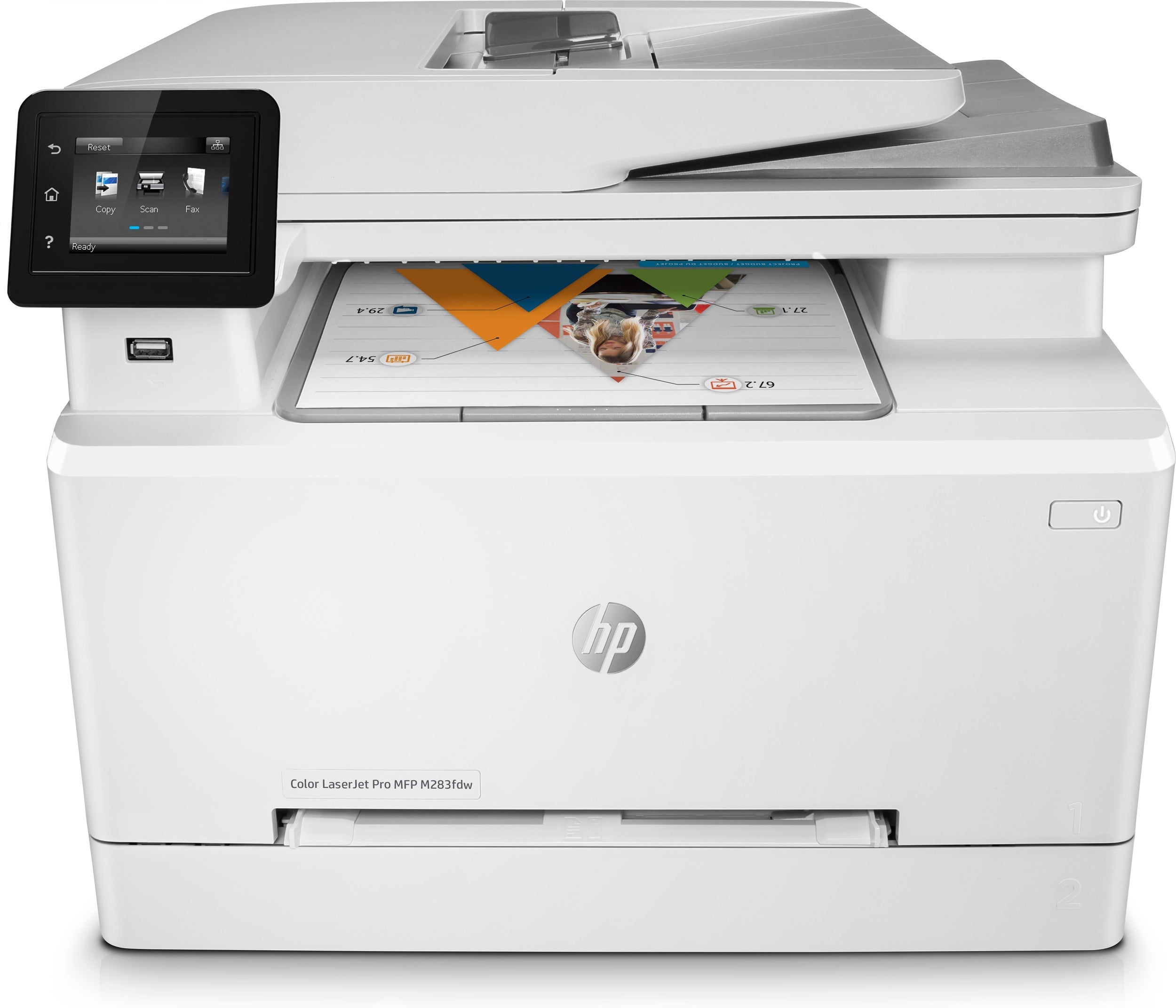 Multifuncional Hps Hp Pro Mfp M283Fdw, 22 Ppm Negro / 22 Ppm Color, Laserjet, Usb, Wifi, Red, Fax, Monocromatica