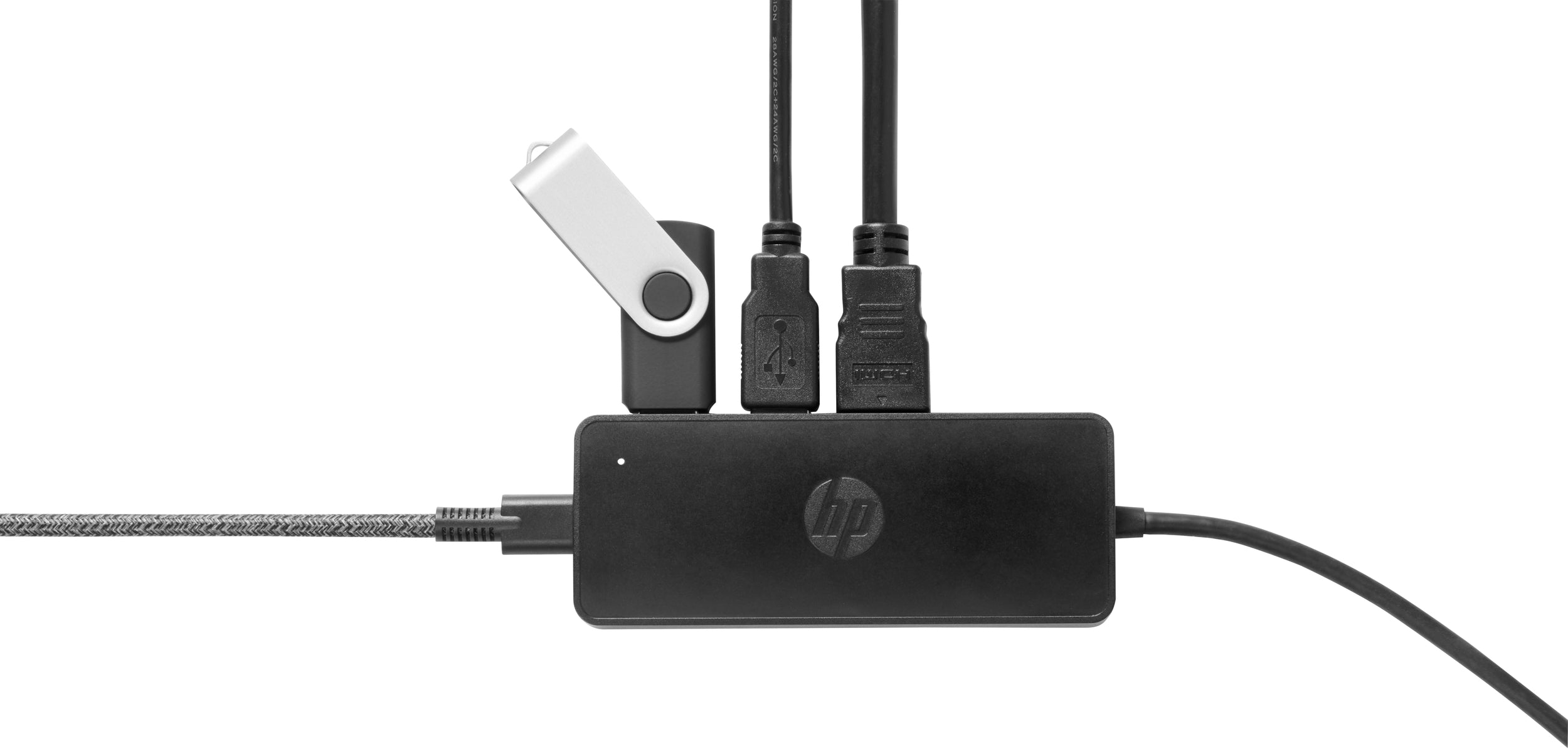 Hp Usb-C Travel Hub Hdmi Vga A 7Pj38Aa Type-C Hdmi: 3840 X 2160 30 Hz; Vga: 1080P Puertos Usb-A 3.0 De Carga