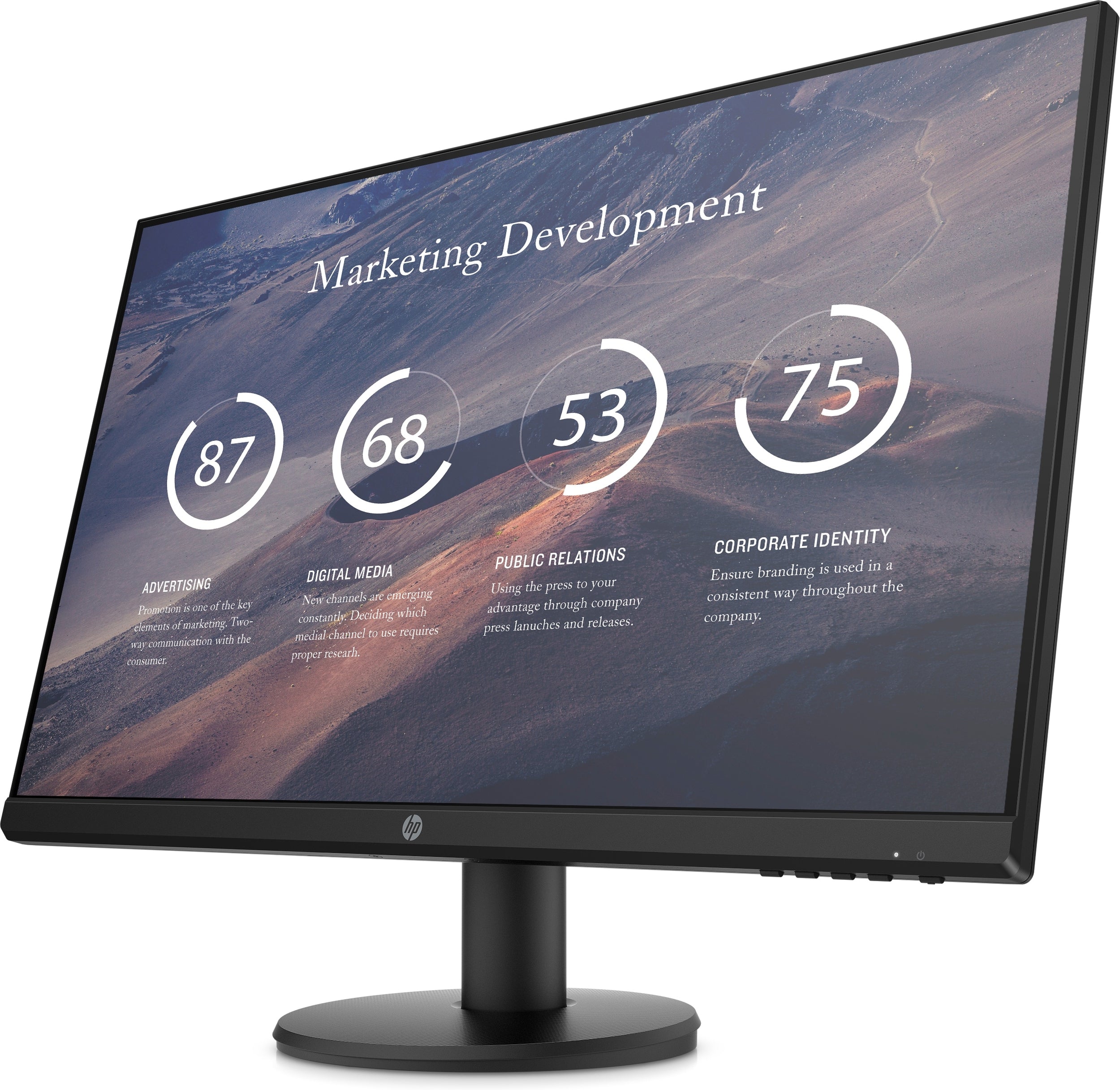 Monitor Led Hp 27 P27V Resolucion 1920 X 1080/Vga / Hdmi / Vesa 100 / 3-3-3