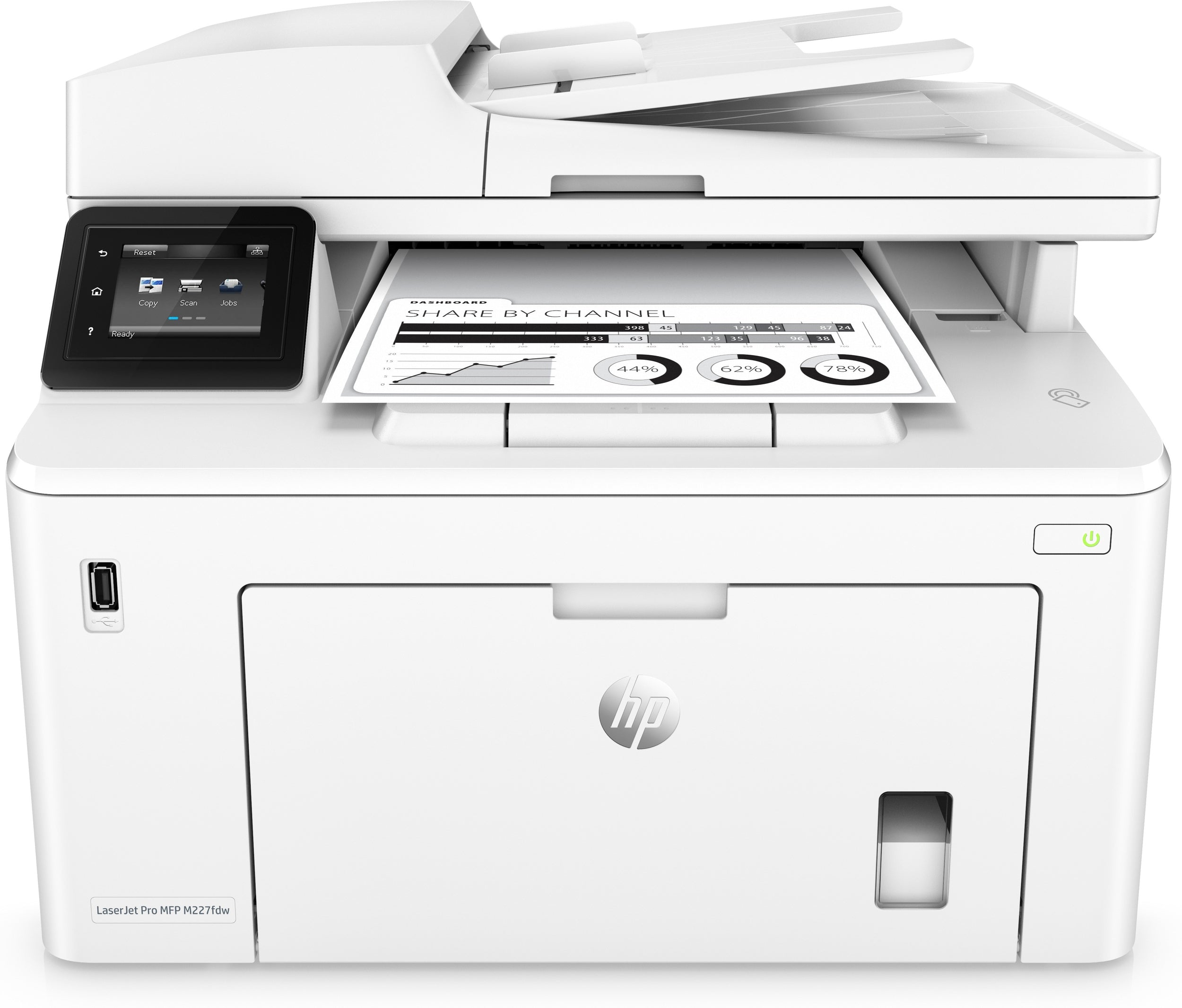 Multifuncional Hps Hp Pro M227Fdw, 28 Ppm Negro, Laserjet, Usb, Wifi, Red, Duplex, Fax, Monocromatica