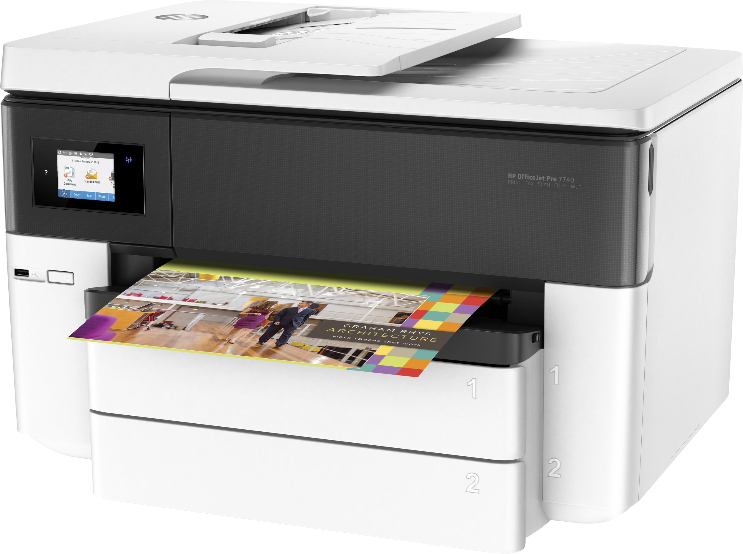 Multifuncional Hp Color Officejet 7740 Wide Format - Aio (G5J38A)