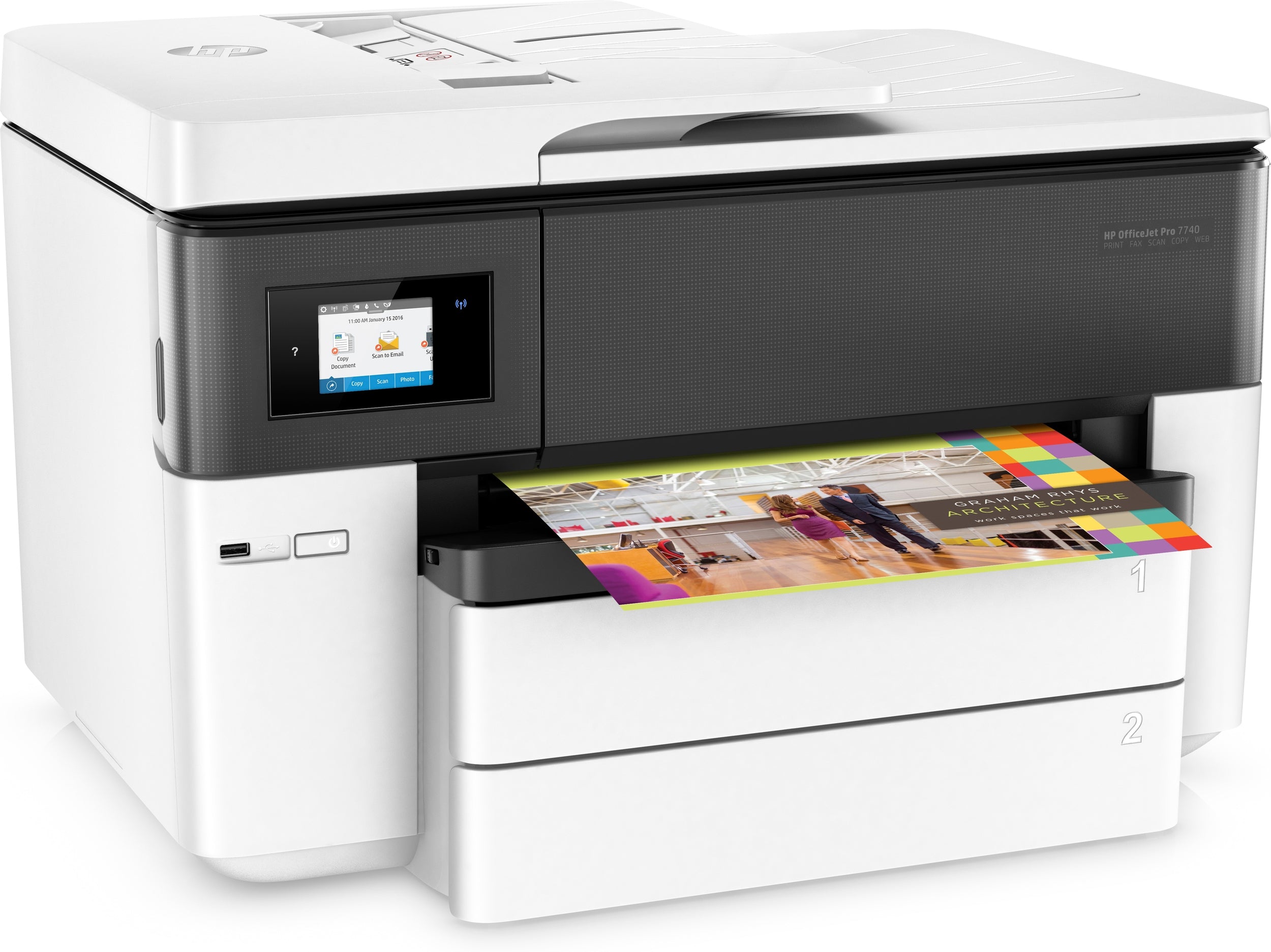 Multifuncional Hp Color Officejet 7740 Wide Format - Aio (G5J38A)