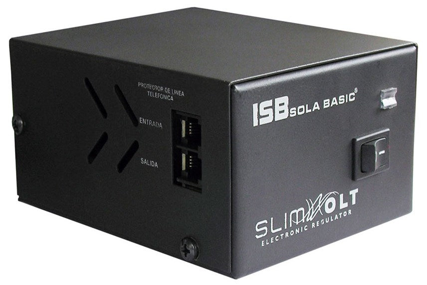 Regulador Industrias Sola Basic Slimvolt 4 Negro Industrial 1300 Va 700 W