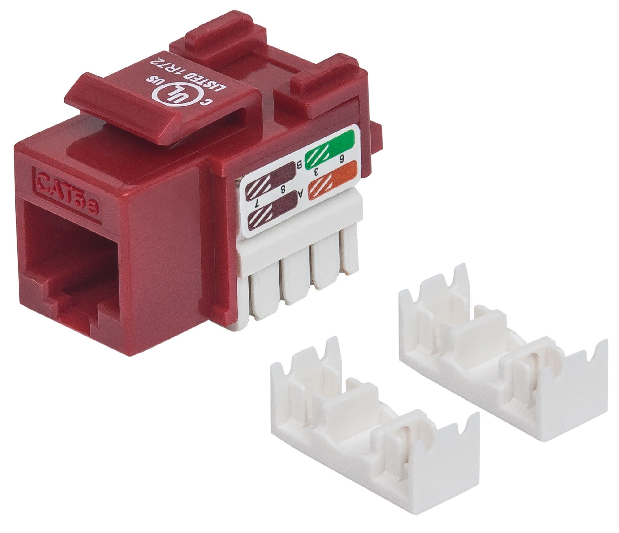 Jack Intellinet 210478 Rj-45 Femenino Rojo De Plástico