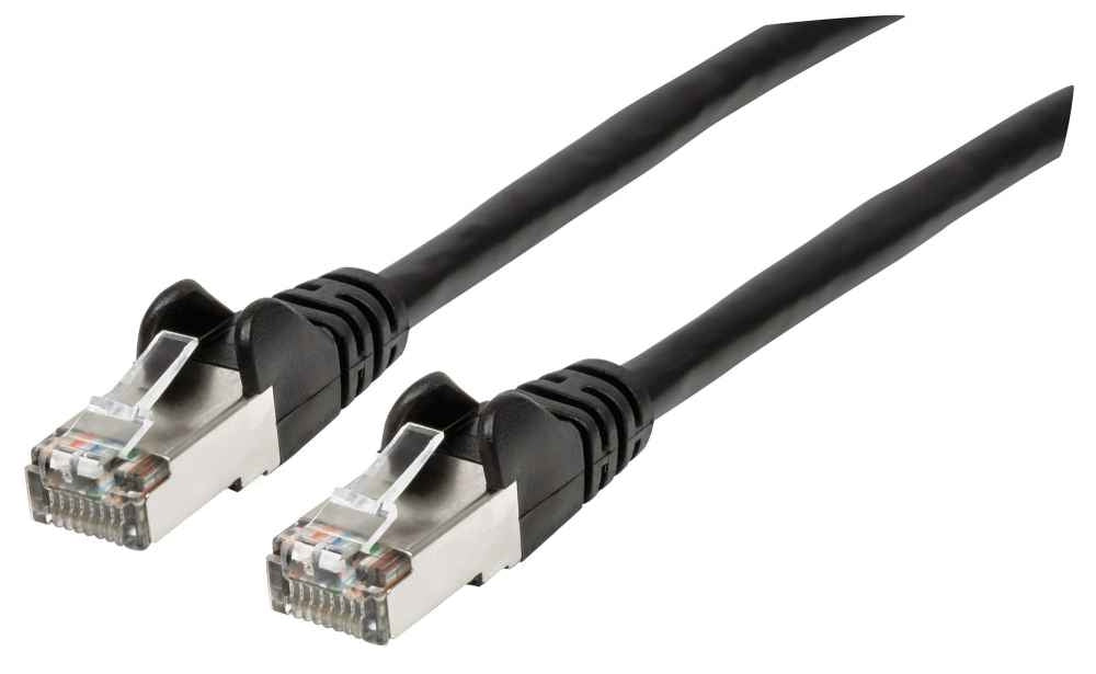 Cable De Red Cat6A S/Ftp Intellinet 313834 03 M Rj-45 Macho/Macho Negro