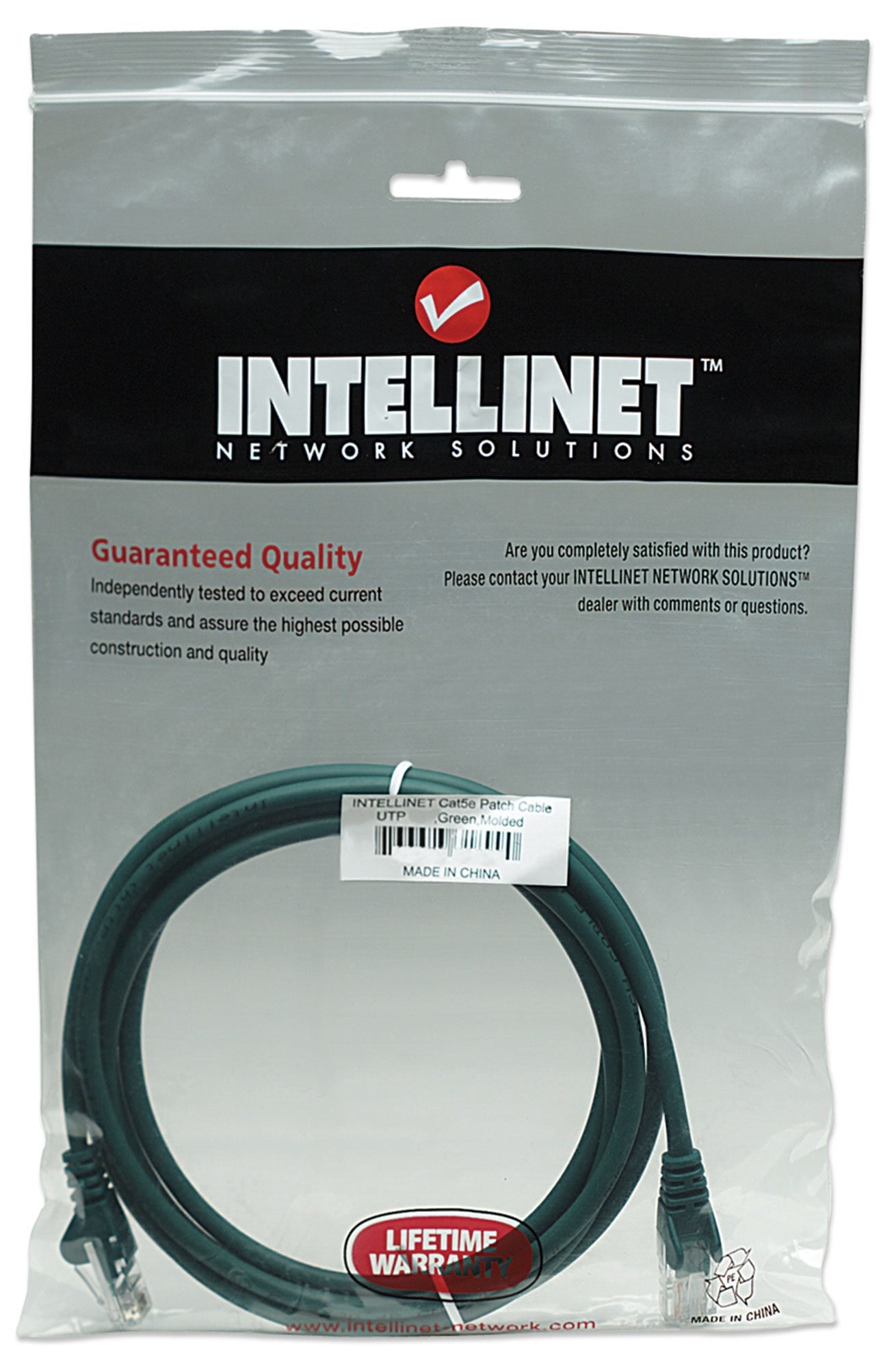 Cable Patch Intellinet Rj45 1.0M(3.0F) Cat5E Utp Verde M-M 318945