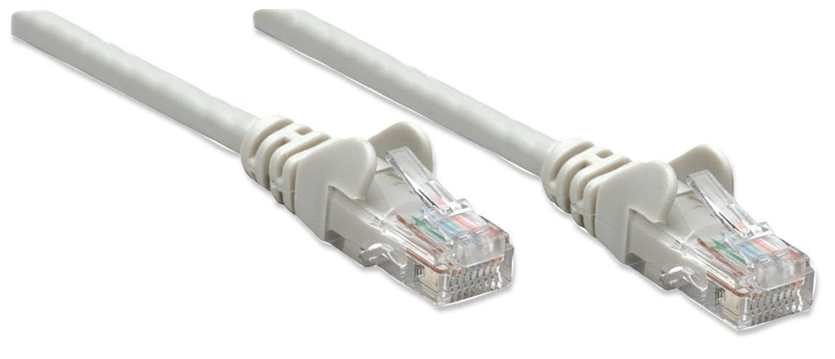 Cable De Red Cat5E Intellinet 318976 Utp Rj45 Macho / 2.0 Color Gris; Contactos Baño Oro Para Una Mejor Conexión.