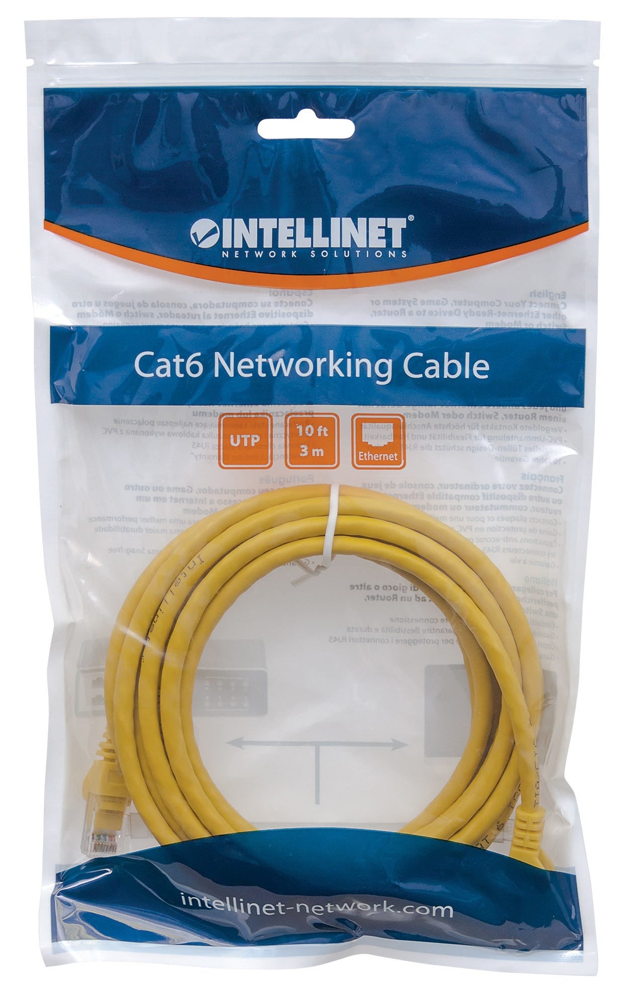 Cable De Red Intellinet 319805 Parcheo M Rj-45 Macho/Macho Amarillo