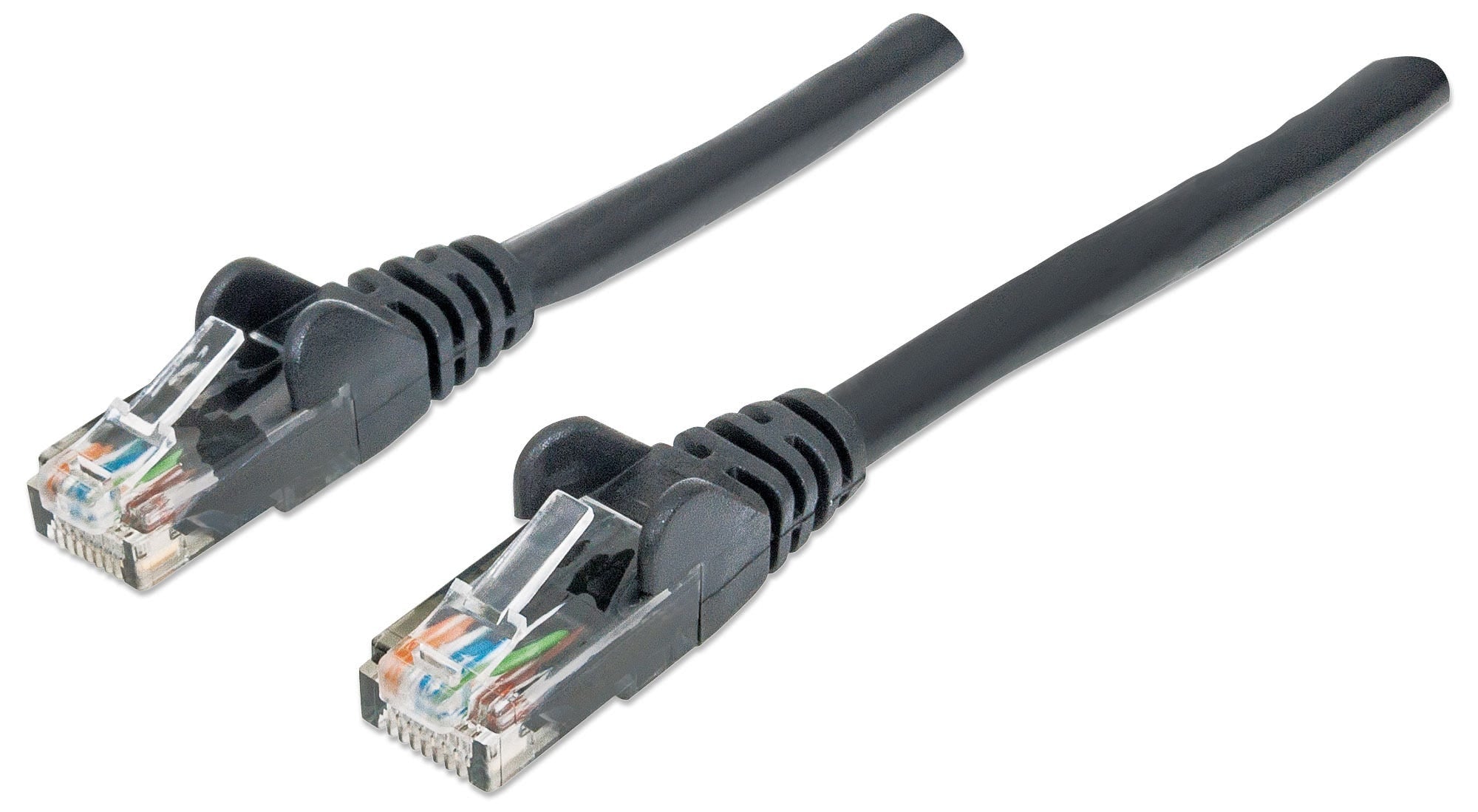 Cable De Red Intellinet 342032 Cat6 0.5M Color Negro; Contactos Baño Oro Para Una Mejor Conexión.