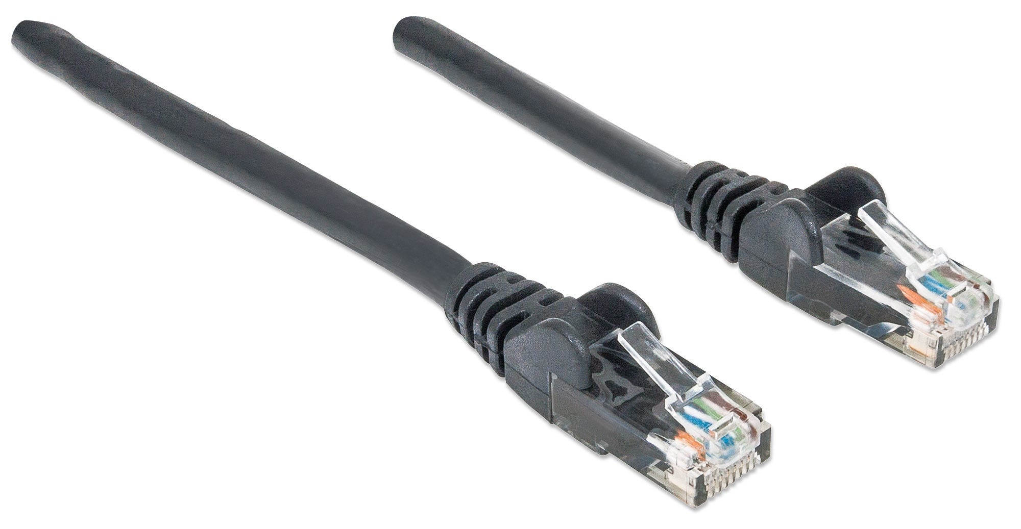 Cable De Red Intellinet 342063 Cat6 Utp Rj45 Macho / 2.0 Negro Contactos Baño Oro Para Una Mejor Conexión