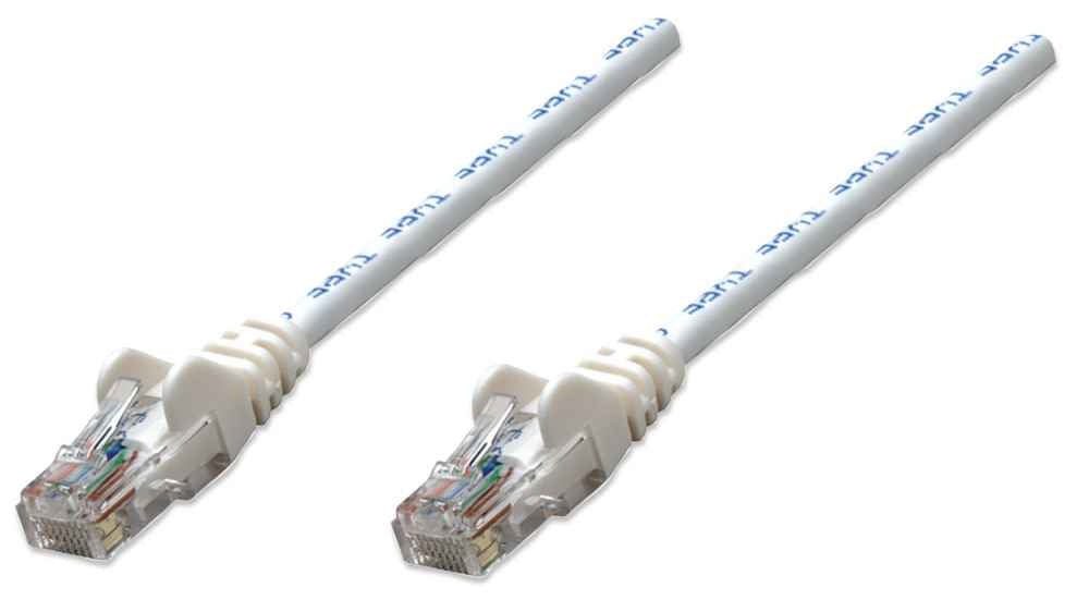 Cable De Red Intellinet 343732 Cat6 Utp Rj45 Macho / 4.2 Color Blanco Contactos Baño Oro Para Una Mejor Conexión.