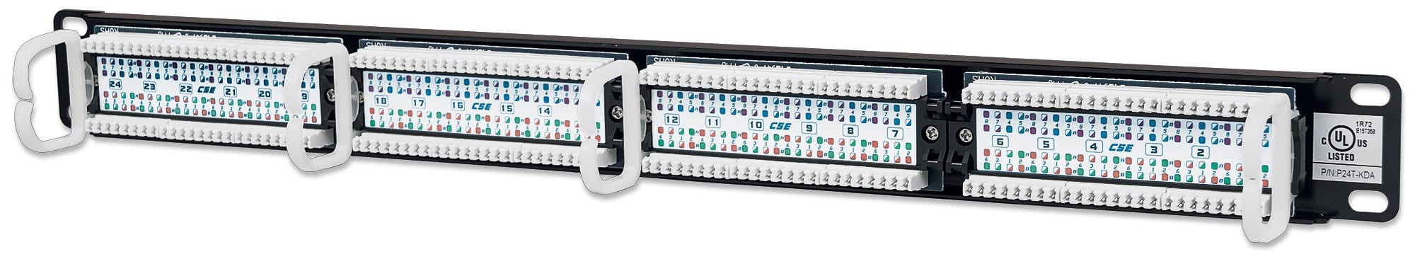 Panel De Parcheo Intellinet 513555 Cat5E 24 Ptos 1U; Compatible Con Herramientas Ponchadosoporta Cable Trenzado Sólido Y Multifilar Calibres 22 26 Awg