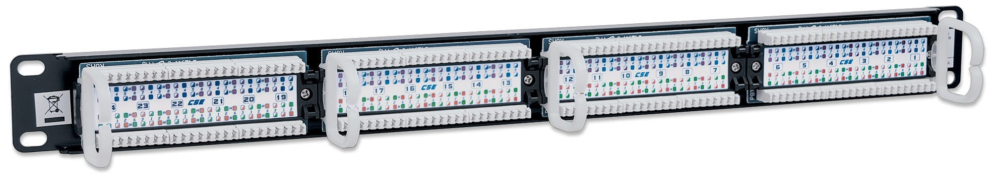 Panel De Parcheo Intellinet 513555 Cat5E 24 Ptos 1U; Compatible Con Herramientas Ponchadosoporta Cable Trenzado Sólido Y Multifilar Calibres 22 26 Awg