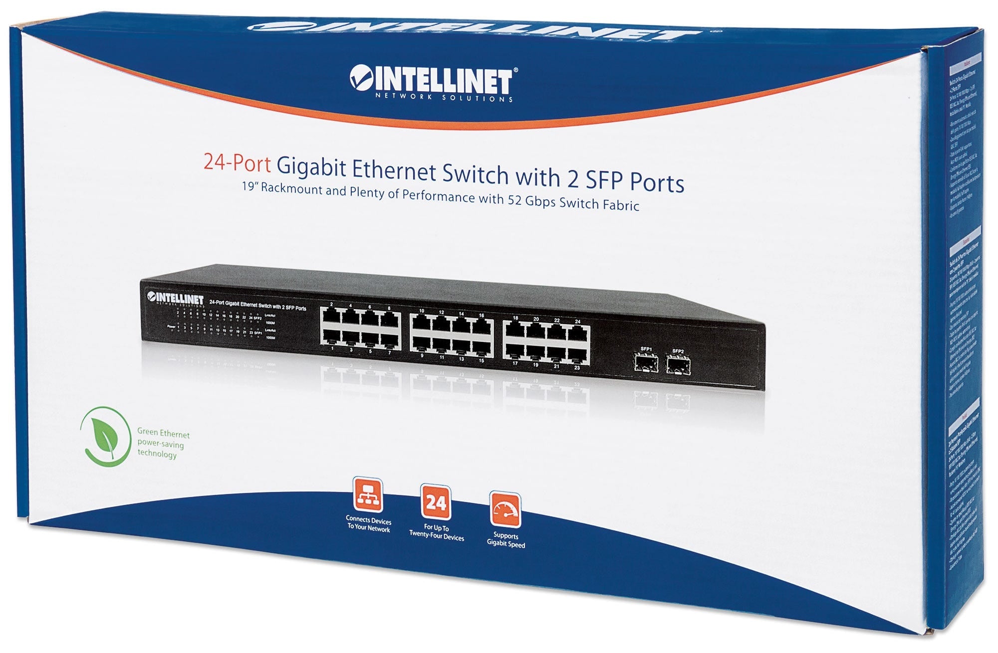 Switch Intellinet Gb 24 Ptos 19 + 2 Sfp 561044