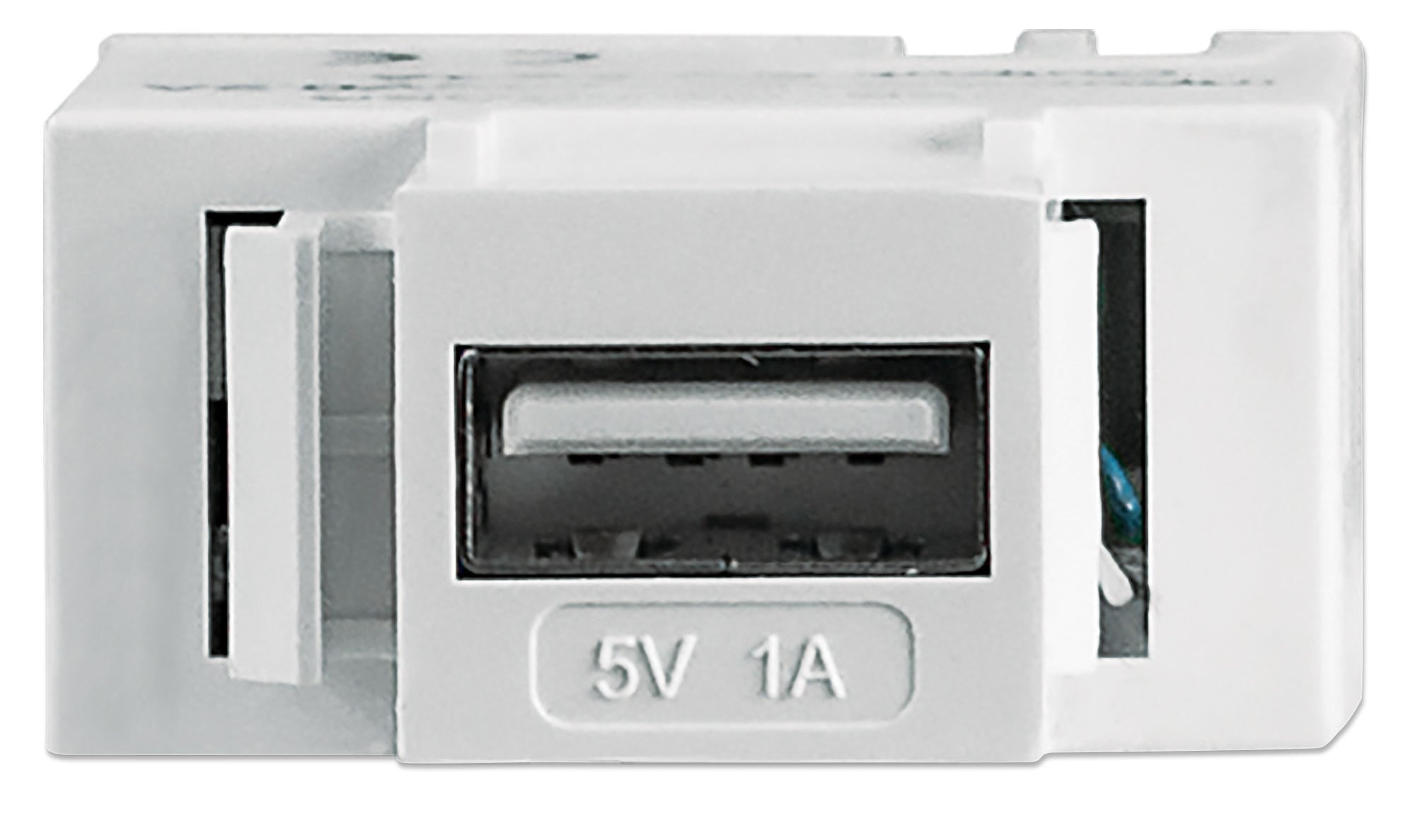 Jack Intellinet Usb A Keystone Blanco Puerto De Carga 5V/1A 772167