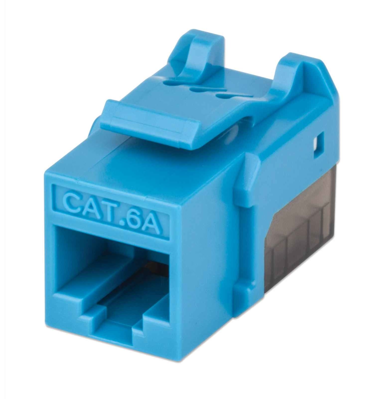 Keystone Jack Intellinet 772334 Cat6A Fastpunch Hace Que Las Terminaciones Sean Rápidas Y Fáciles Al Colocar Cortar Todos Los Alambres En Un Solo Movimiento.