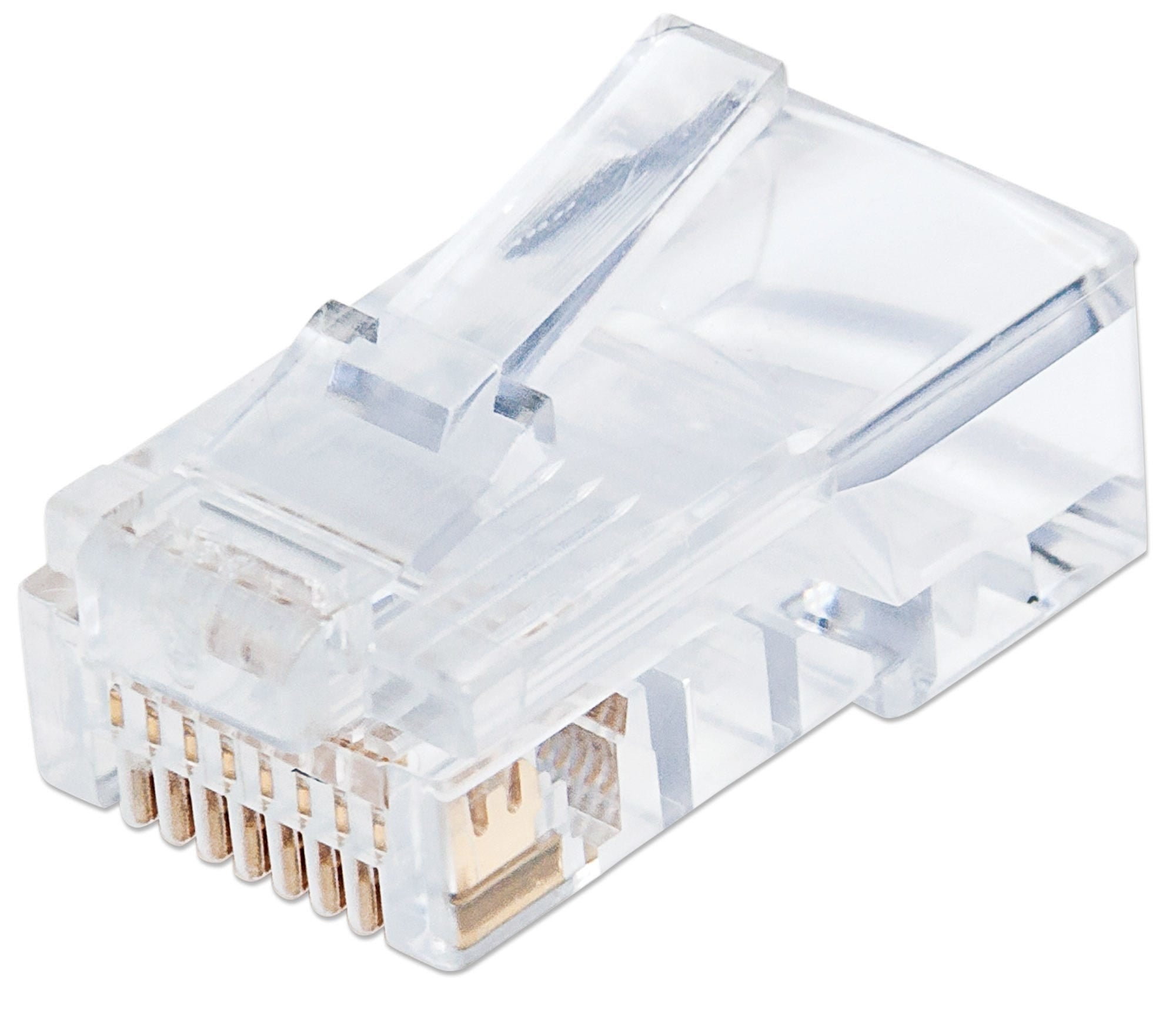 Plug Modular Rj45 Intellinet Utp Cat5E Solido Bote Con 100 Piezas Contacto Oro 50 Micras Linea Pro