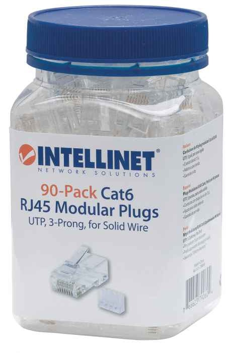Plug Rj45 Cat 6 Utp Intellinet 790604 Solido Pzs