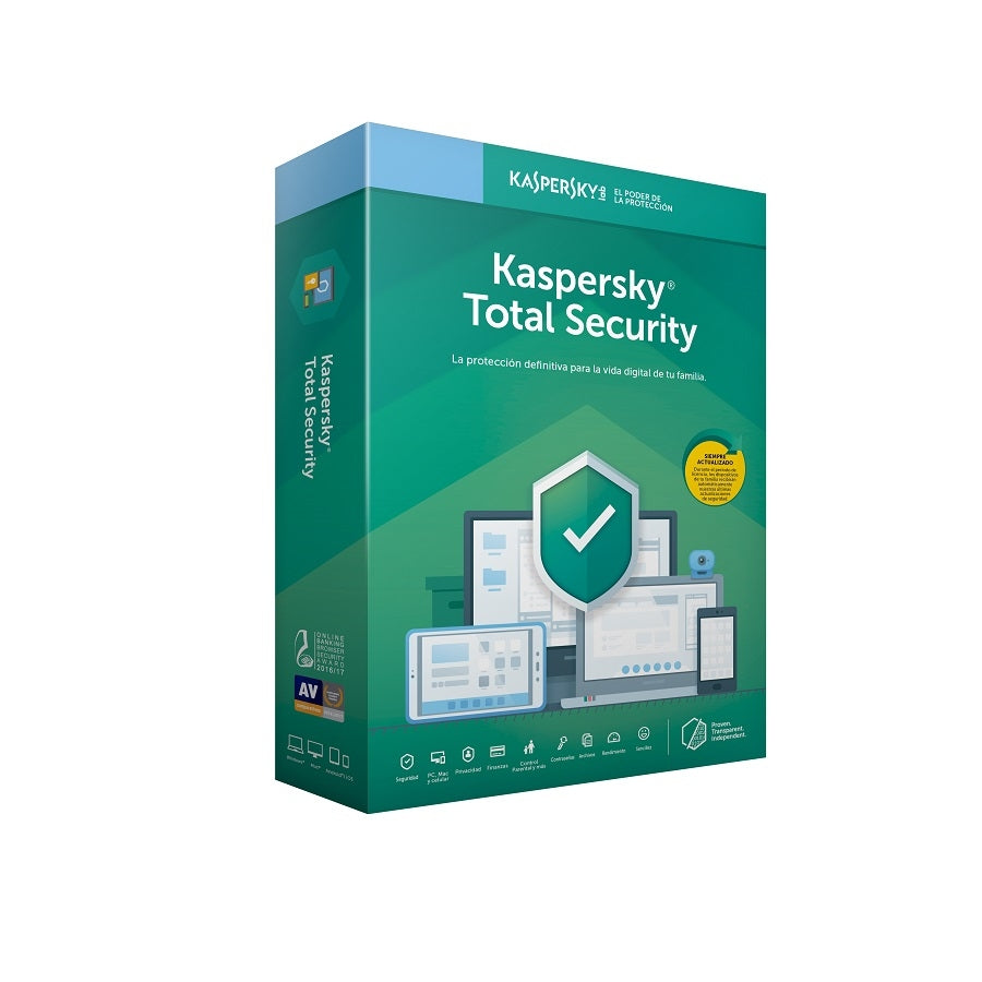 Kaspersky Total Security Multidispositivos / 3 Usuarios / 1 Año / Caja