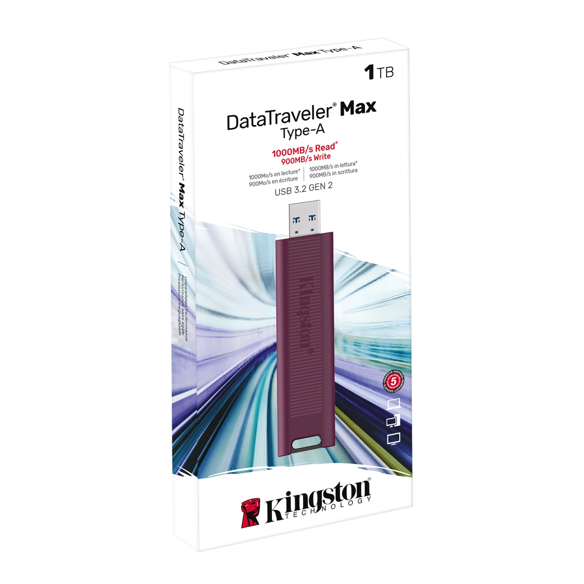 Memoria Flash Kingston 1Tb Gen 2 3.2 Datatraveler Max-A(Dtmaxa/1Tb)