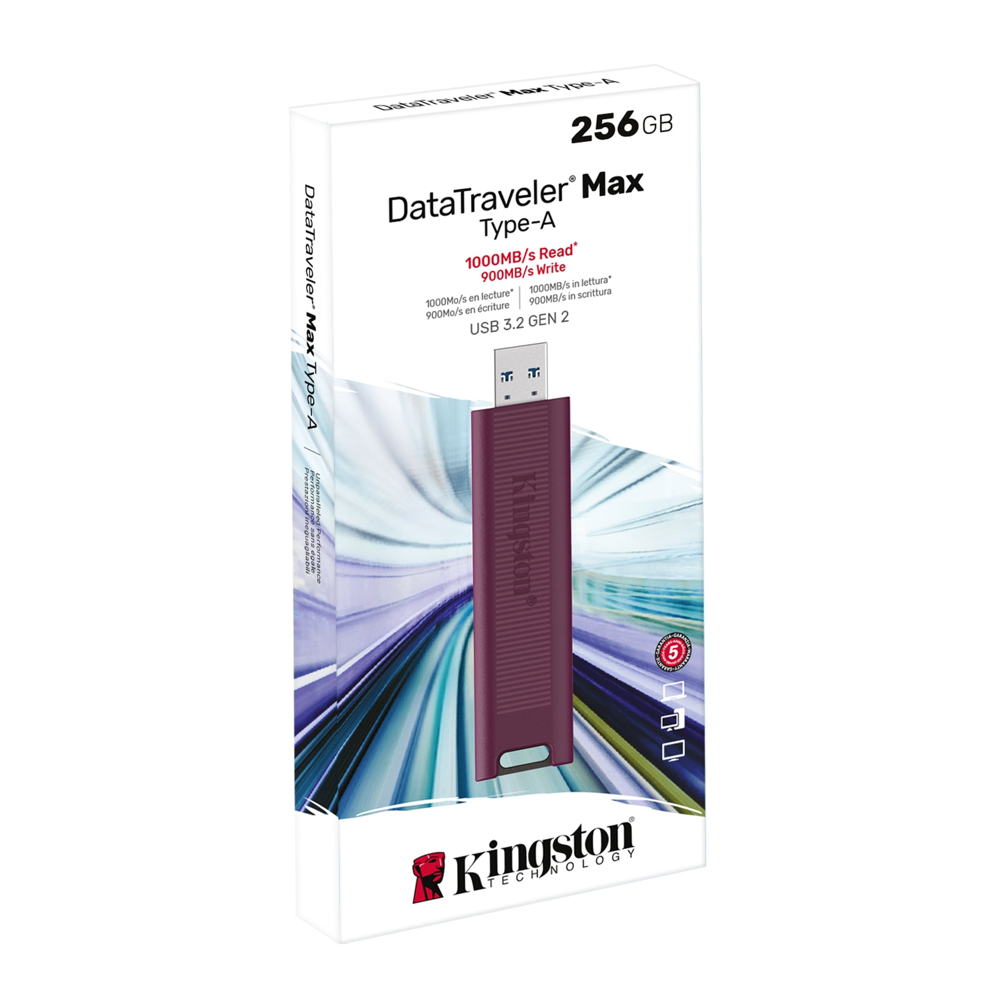 Memoria Flash Kingston 256Gb Gen2 3.2 Datatraveler Max-A(Dtmaxa/256Gb)