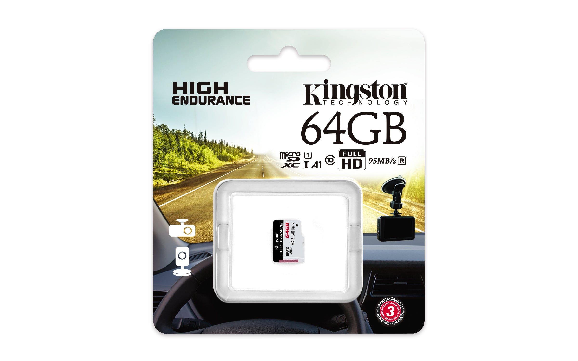 Memoria Kingston Micro Sd High Endurence 64Gb Uhs-I Clase 10 P/ Videovigilancia