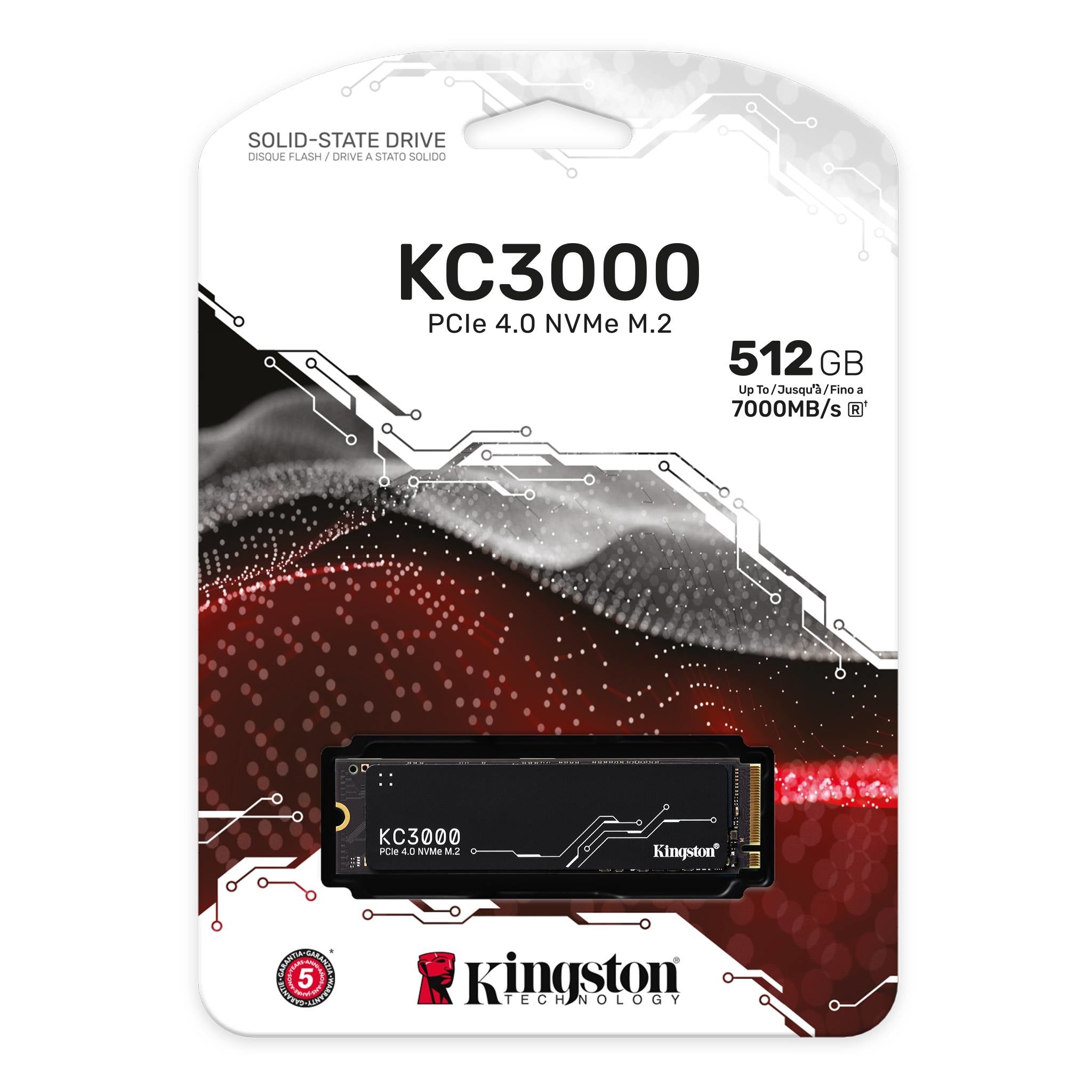 Ssd Kingston Technology Kc3000 Unidad De Estado Solido 512Gb M.2 2280 Nvme Pcie Gen 4X4 R.7000Mb/S W.3900Mb/S